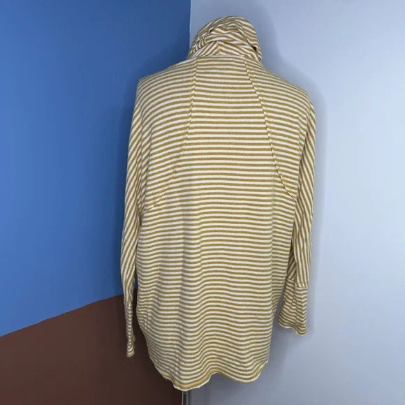 Anthropologie Saturday Sunday Homebound Cowl Neck Tunic Sweater Yellow XS - Picture 6 of 8